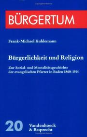 Cover of: Bürgerlichkeit und Religion