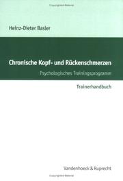 Cover of: Chronische Kopf- und Rückenschmerzen, Trainerhandbuch