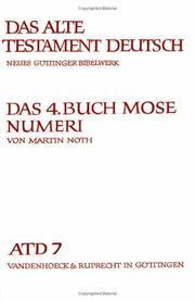 Cover of: Das Alte Testament Deutsch (ATD), Tlbd.7, Das vierte Buch Mose (Numeri)