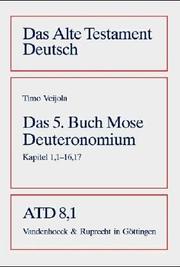Cover of: Das Alte Testament Deutsch (ATD), Tlbd.8 : Das fünfte Buch Mose (Deuteronomium)