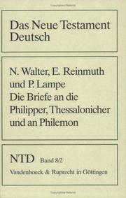 Cover of Die Briefe an die Philipper, Thessalonicher und an Philemon