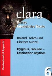 Cover of: Fabulae. Faszination Mythos. (Lernmaterialien) by Gaius Julius Hyginus, Roland Frölich, Giselher Künzel