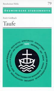 Cover of: Taufe. by Erich Geldbach