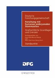 Cover of: Forschung Mit Humanen Embryonalen Stammzellen