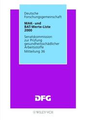 Cover of: Mak-Und-Bat-Werte-Liste 2000 (Mak - Werte - Liste Dfg)