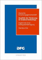 Cover of: Qualitat Der Forderung in Graduiertenkollegs: Ergebnisse Einer Kollegiatenbefragung