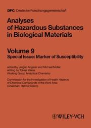 Cover of: Analyses of Hazardous Substances in Biological Materials: Volume 9 (The MAK-Collection for Occupational Health and Safety. Part IV:            Biomonitoring Methods (DFG))