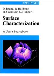 Cover of: Surface Characterization: A User's Sourcebook