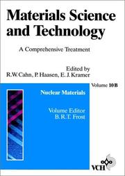 Cover of: Materials Science and Technology: A Comprehensive Treatment, Vol. 10B, Nuclear Materials, Pt. II