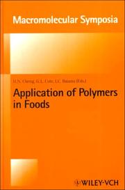 Cover of: Application of Polymers in Foods Macromolecular Symposia Volume 140 by H. N. Cheng, Gregory L. Cote, Ion C. Baianu