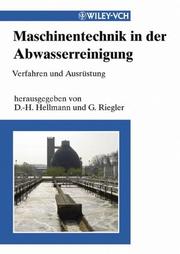 Cover of: Maschinentechnik in Der Abwasserreinigung | 