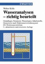 Cover of: Wasseranalysen-richtig Beurteilt