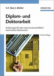 Cover of: Diplom- Und Doktorarbeit: Anleitungen Fur Den Naturwissenschaftlich-Technischen Nachwuchs, 3 Aktualisierte Auflage