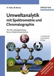 Cover of: Umweltanalytik Mit Spektrometrie Und Chromatographie by Hubert Hein, Wolfgang Kunze