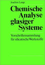 Cover of: Chemische Analyse Glasiger Systeme