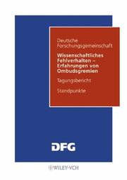 Cover of: Wissenschaftliches Fehlverhalten - Erfahrungen Von Ombudsgremien