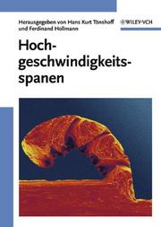 Cover of: Hochgeschwindigkeitsspanen by 