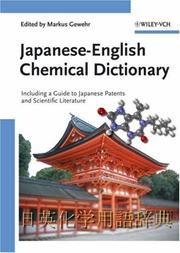 Japanese-English Chemical Dictionary by Markus Gewehr