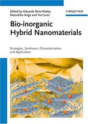 Cover of: Bio-inorganic Hybrid Nanomaterials: Strategies, Syntheses, Characterization and Applications