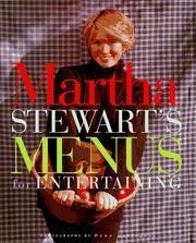 Cover of: Martha Stewart's menus for entertaining by Martha Stewart