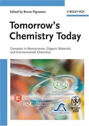 Cover of: Tomorrow's Chemistry Today by Bruno Pignataro, Bruno Pignataro