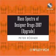Cover of: Mass Spectra of Designer Drugs 2007, (Upgrade) CD-ROM