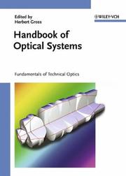 Cover of: Handbook of Optical Systems by Gross