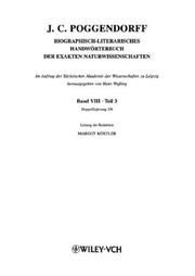 Cover of: Biographisch-Literarisches Handworterbuch Der Exakten Naturwissenschaften Band VIII Teil 3, Doppellieferung 5+6