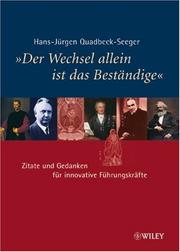 Cover of: Der Wechsel Allein Ist Das Bestandige