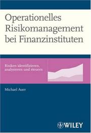 Cover of: Operationelles Risikomanagement Bei Finanzinstituten by Michael Auer