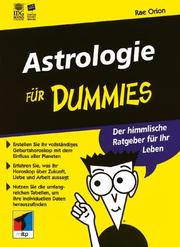 Cover of: Astrologie Für Dummies by Rae Orion