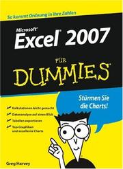 Cover of: Excel 2007 Fur Dummies by Greg Harvey