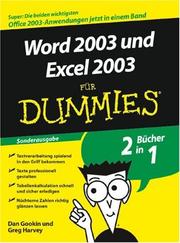 Cover of: Word 2003 Und Excel 2003 Für Dummies by Dan Gookin, Greg Harvey