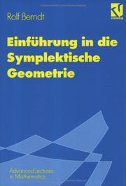 Cover of: Einführung in die Symplektische Geometrie. by Rolf Berndt