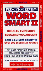 Cover of: The Princeton Review Word Smart II Audio Program: How to Build an Even More Educated Vocabulary