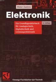 Cover of: Elektronik. by Dieter Zastrow