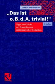 Cover of: ' Das ist o.B.d.A. ( oBdA) trivial.'