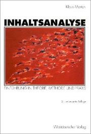 Cover of: Inhaltsanalyse. Einführung in Theorie, Methode und Praxis.