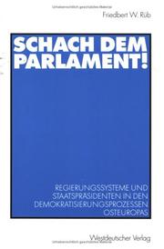 Cover of: Schach dem Parlament. by Friedbert W. Rüb