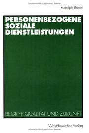 Cover of: Personenbezogene Soziale Dienstleistungen. Begriff, Qualität und Zukunft.