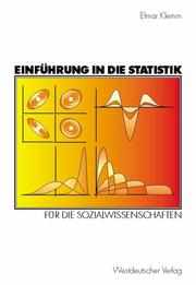 Cover of: Einführungen in die Statistik. Für die Sozialwissenschaften.