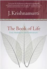 Cover of: The book of life: daily meditations with Krishnamurti