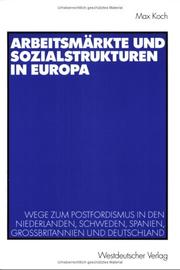 Cover of: Arbeitsmärkte und Sozialstrukturen in Europa.