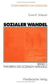 Cover of: Sozialer Wandel 1. Theorien des sozialen Wandels.