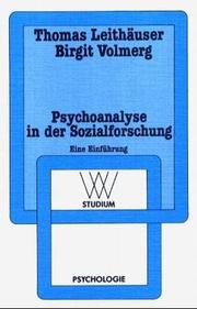 Cover of: Psychoanalyse in der Sozialforschung.