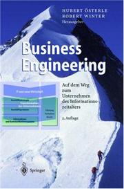 Cover of: Business Engineering: Auf dem Weg zum Unternehmen des Informationszeitalters (Business Engineering)