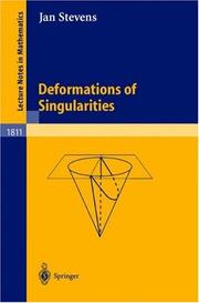 Cover of: Deformations of Singularities by Jan Stevens, Jan Stevens