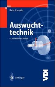 Cover of: Auswuchttechnik (VDI-Buch) by Hatto Schneider