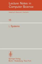Cover of: L Systems (Lecture Notes in Computer Science)