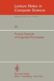 Cover of: Formal Aspects of Cognitive Processes | 